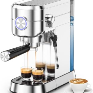 20 Bar Espresso Machine, Professional Espresso Maker with Milk Frother Steam Wand