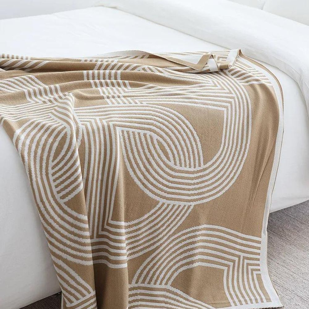 Throw Blanket Reversible Geometric Ultra-Soft Microfiber - Image 8
