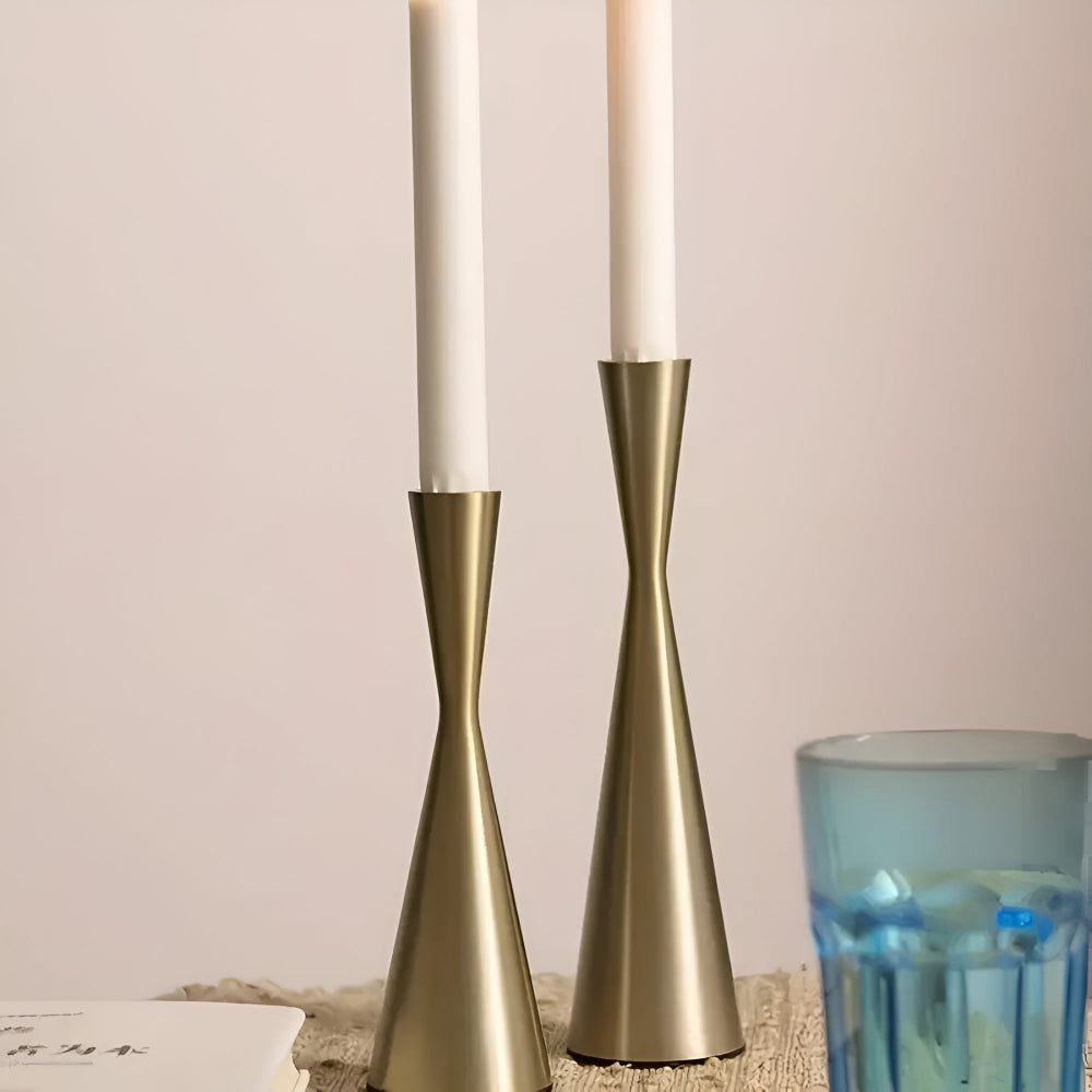 Candlesticks Nordic Waist Lacquered Iron Set of 3 - Image 5