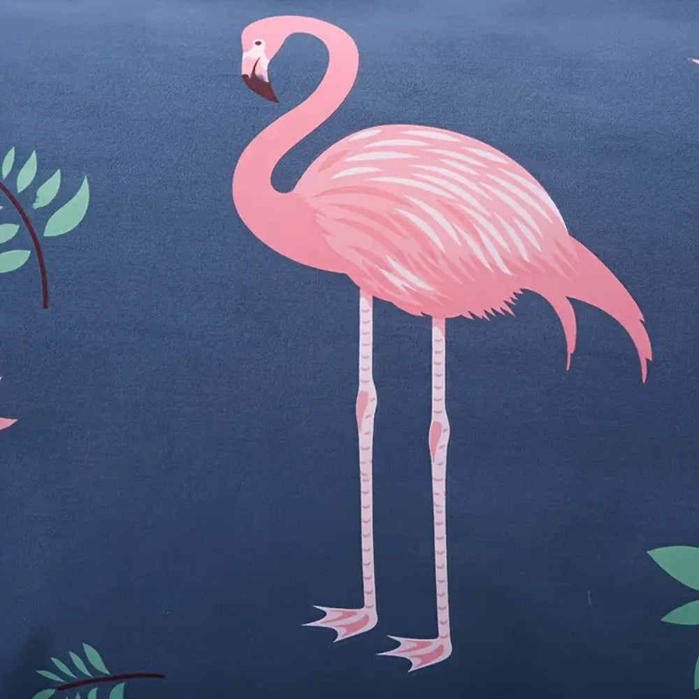 Duvet Cover Set Tropical Flamingo Soft Microfiber Machine Washable - Image 4