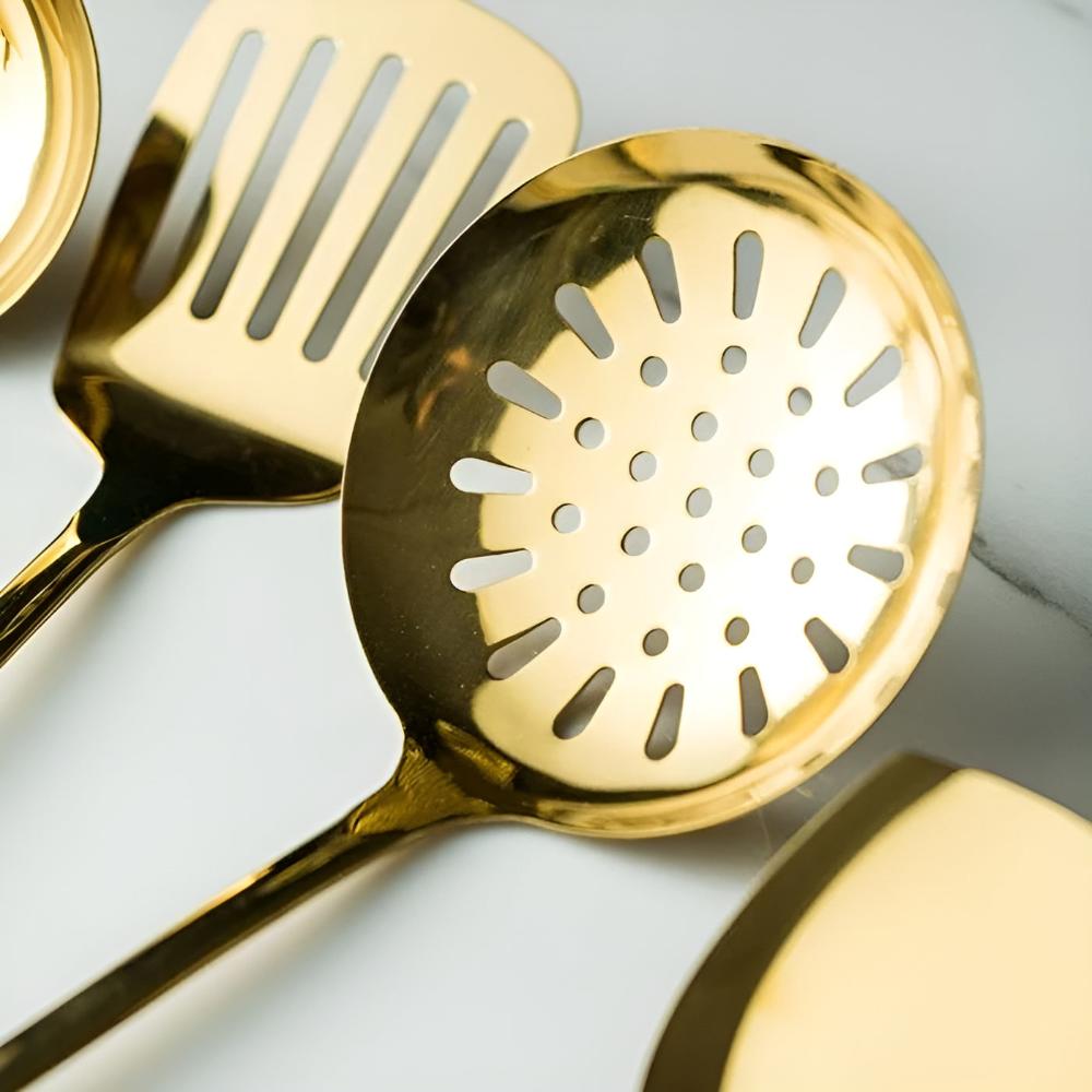 Utensil Set Stainless Steel Dishwasher Safe With Rack - Image 9