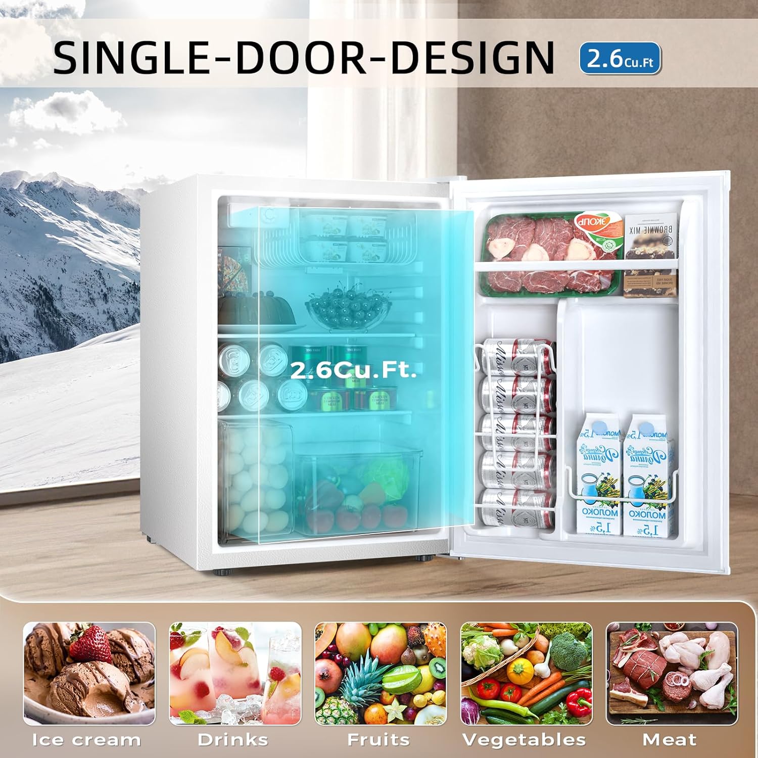 2.63.2 cu. ft Mini Fridge with Freezer - Image 30
