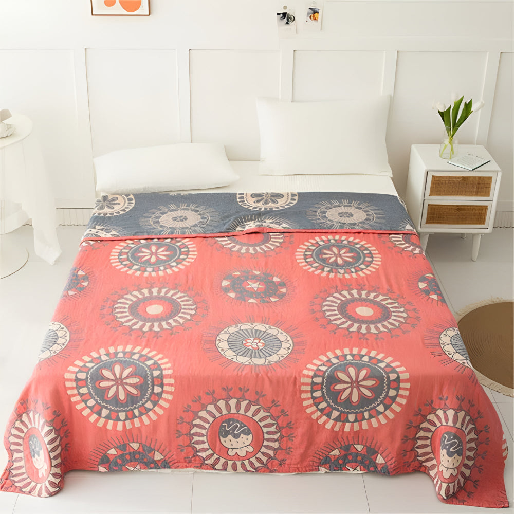 Cotton Throw Blanket Four-Layer Gauze - Image 7