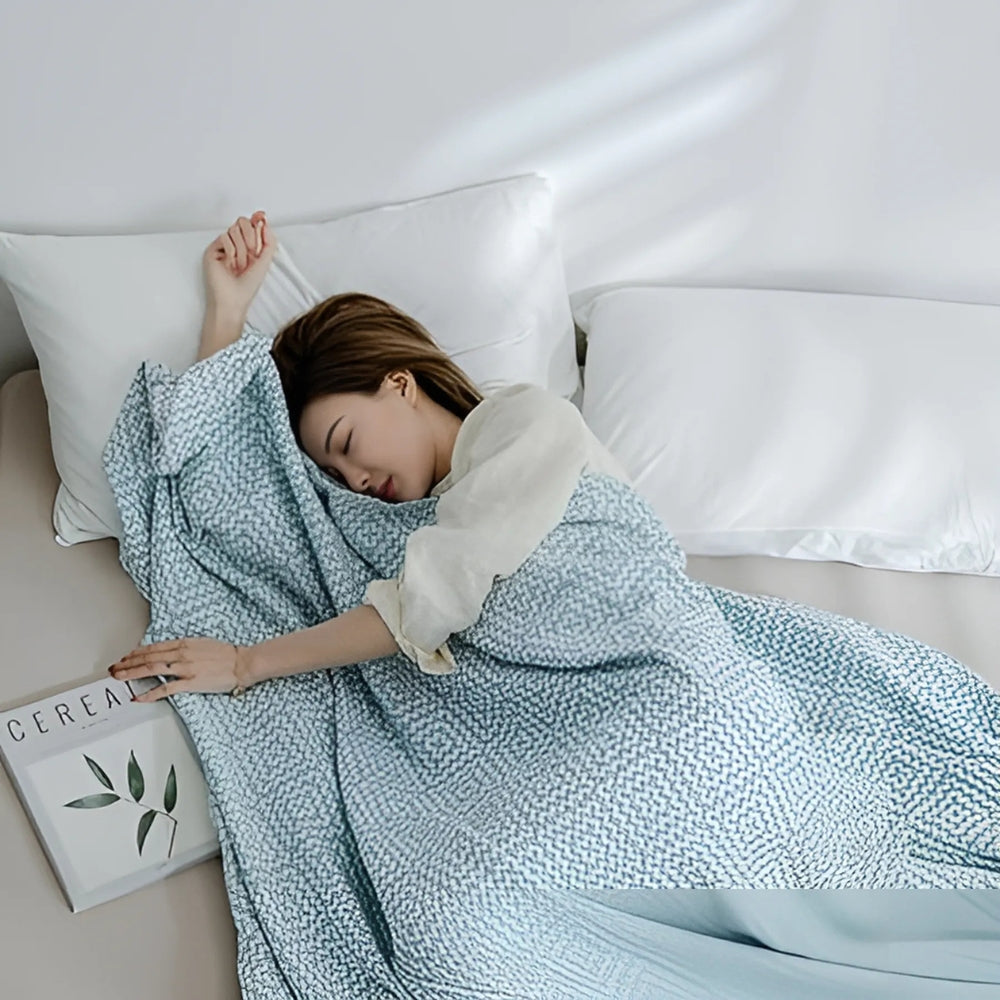 Blanket Pure Cotton Breathable Reactive Print - Image 7
