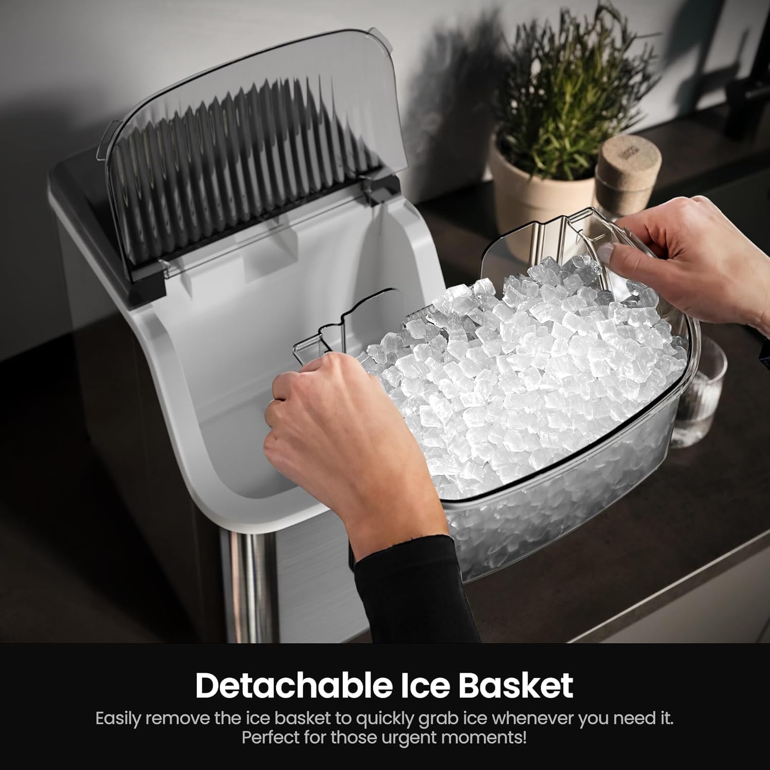 Kismile Nugget Countertop Ice Maker Z5825NB - Image 4