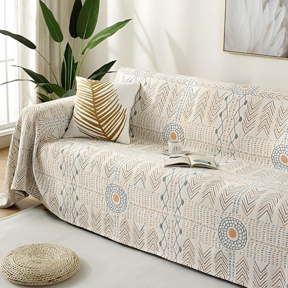 Cotton Throw Blanket Reversible Ultra-Soft Machine Washable - Image 2