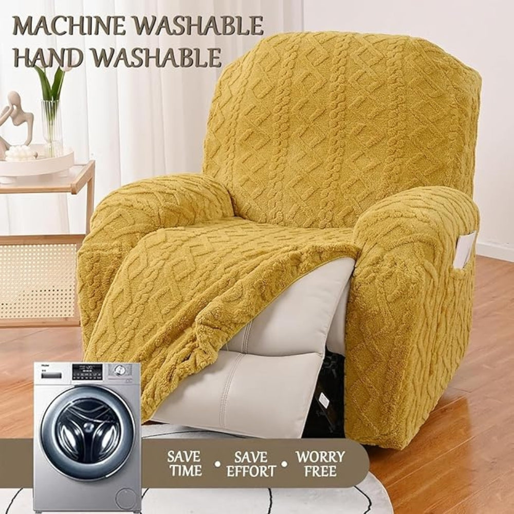 Recliner Sofa Cover Jacquard Stretch Machine Washable - Image 7