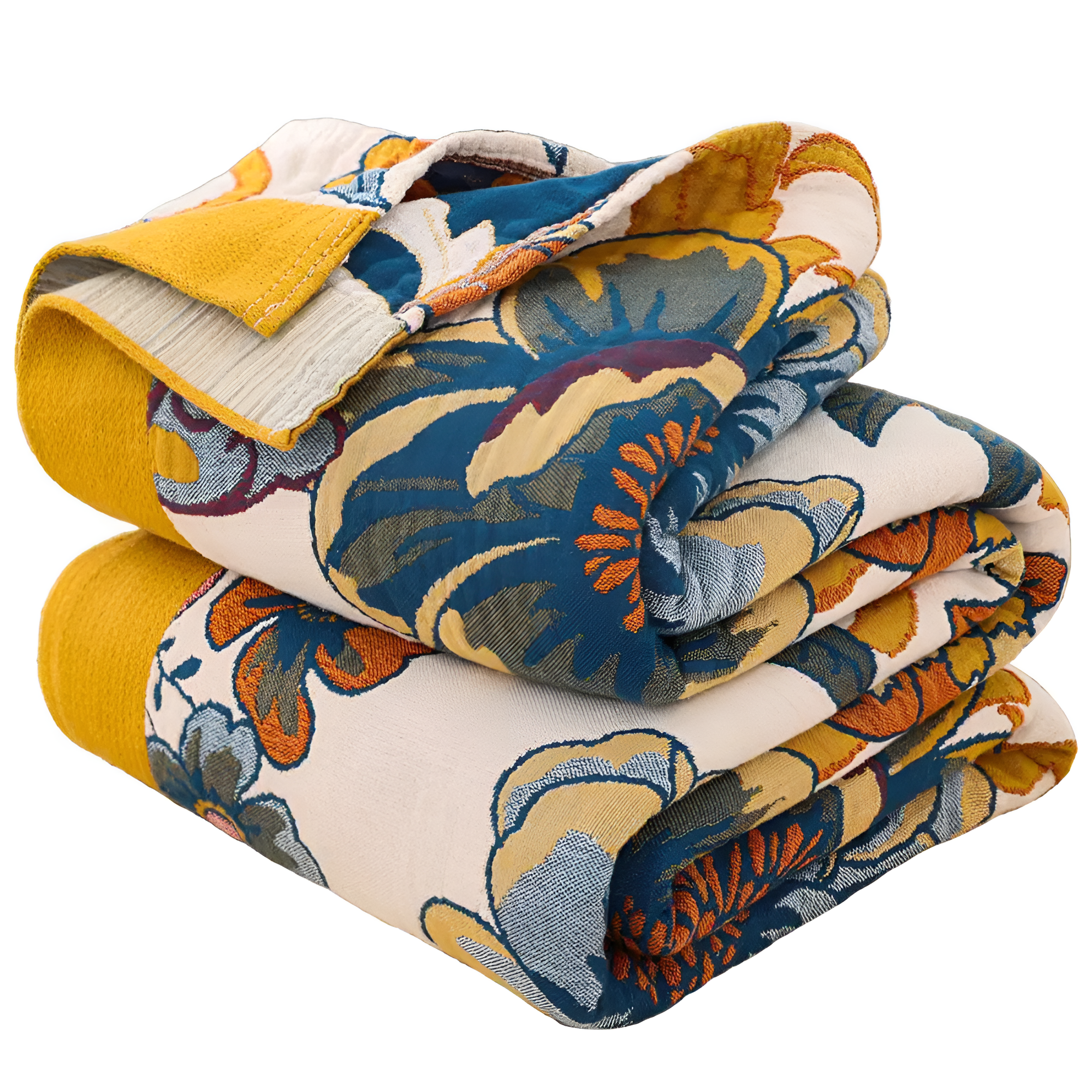 Blanket Reversible Floral 100% Cotton - Image 3