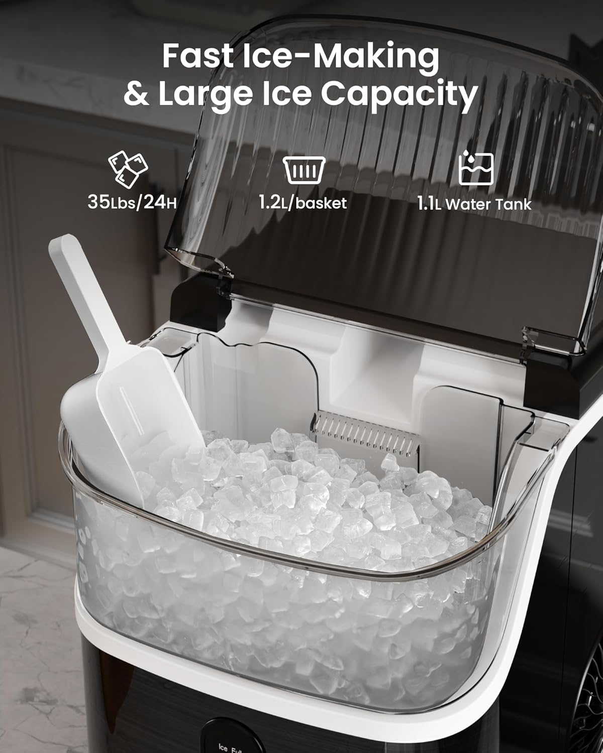 Kismile Nugget Countertop Ice Maker Z5825NB - Image 17