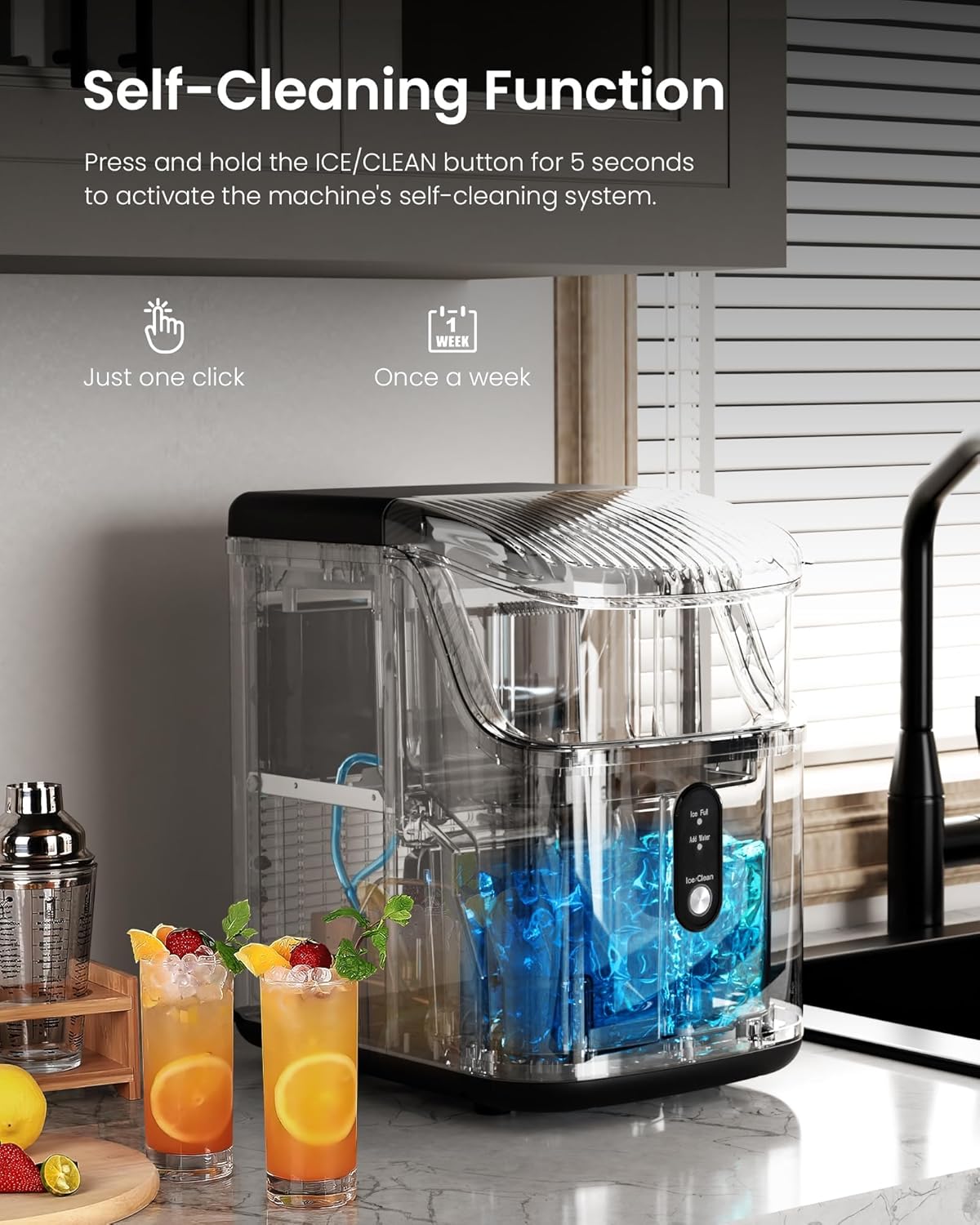 Kismile Nugget Countertop Ice Maker Z5825NB - Image 18