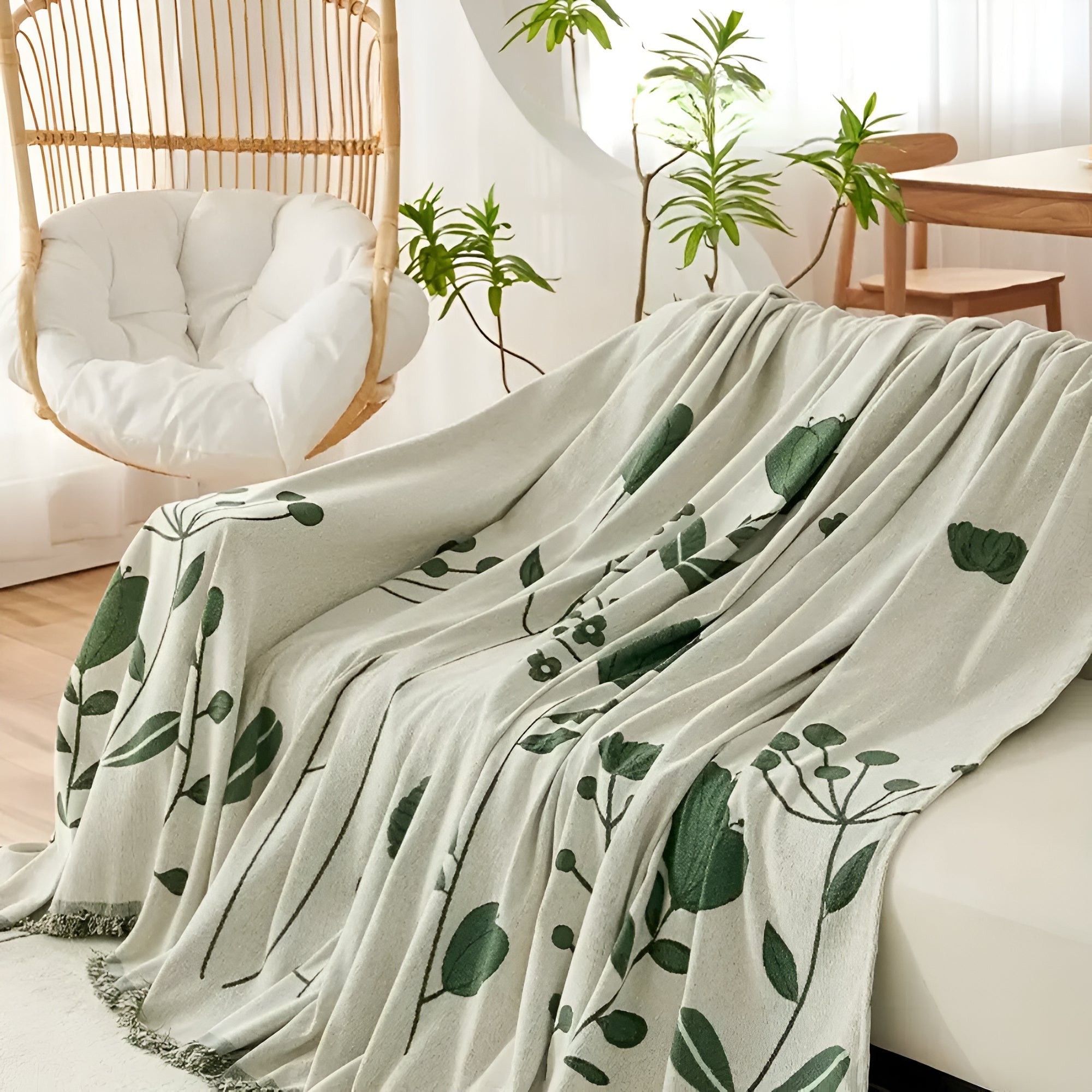 Sofa Cover Reversible Floral Microfiber Pet Resistant - Image 5