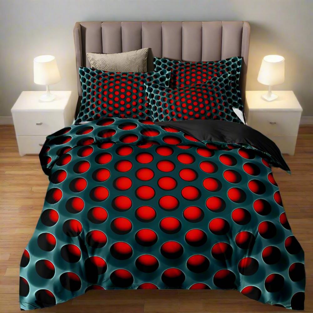 Duvet Cover Set Breathable Microfiber Cosmic Vortex Print - Image 3