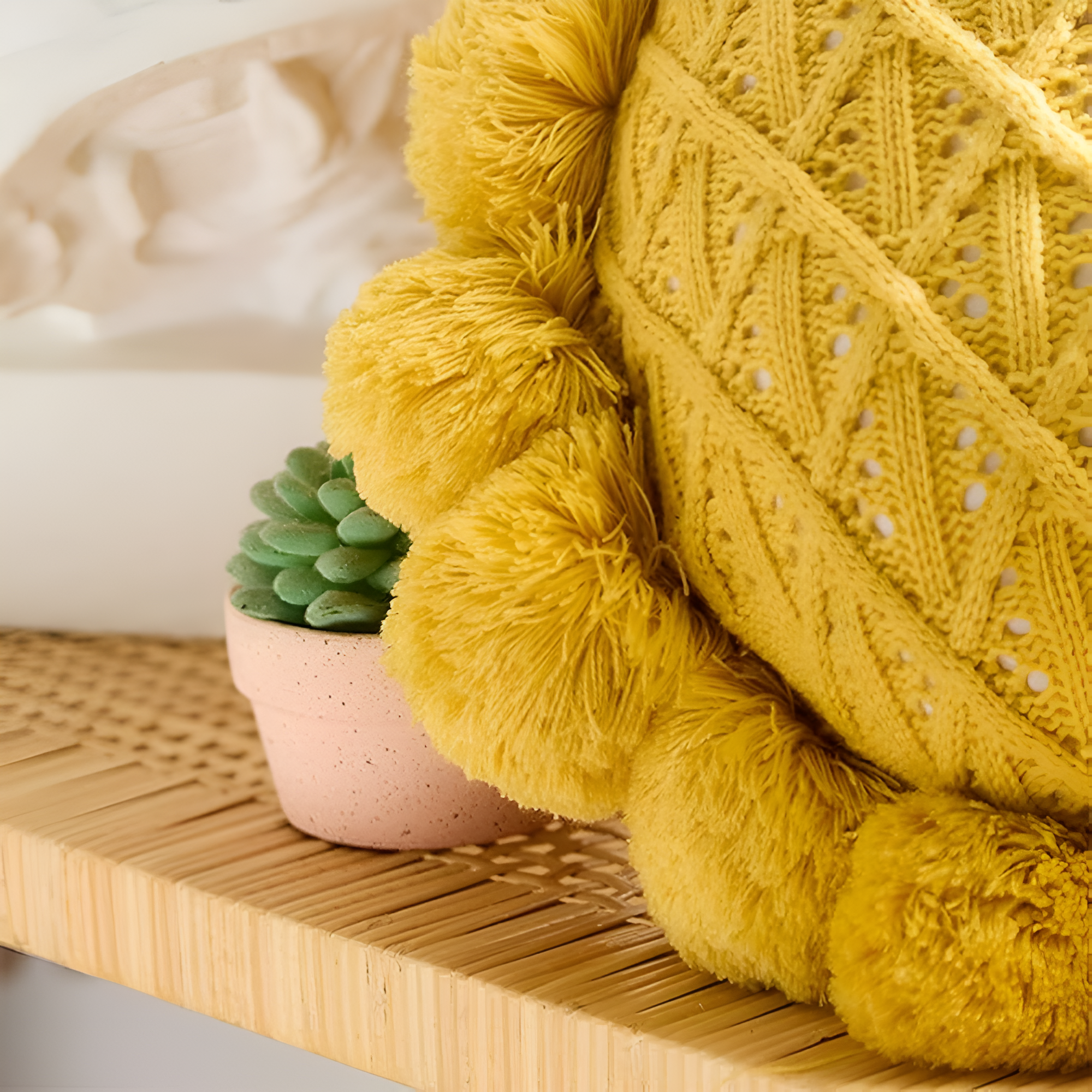 Cushion Sunflower Weave Pom-Pom Trim - Image 10