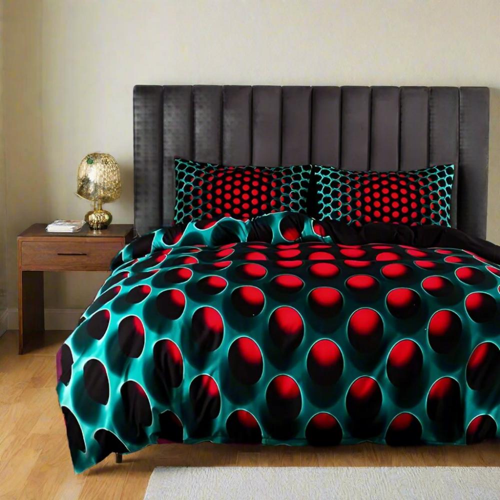 Duvet Cover Set Breathable Microfiber Cosmic Vortex Print - Image 8