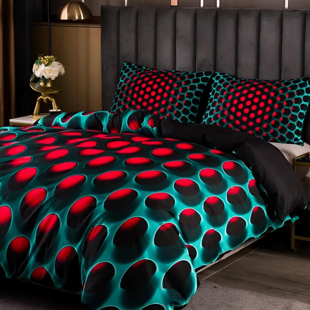 Duvet Cover Set Breathable Microfiber Cosmic Vortex Print - Image 7