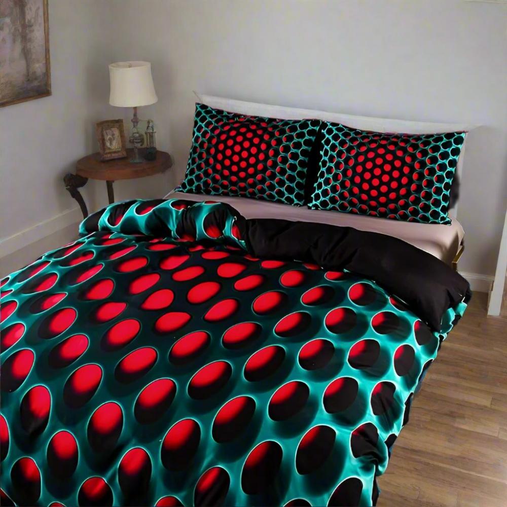 Duvet Cover Set Breathable Microfiber Cosmic Vortex Print - Image 6