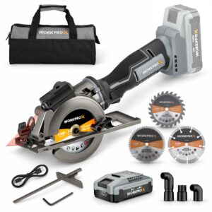 WORKPROX 20V 4-1/2" Cordless Mini Circular Saw with 4.0Ah Battery