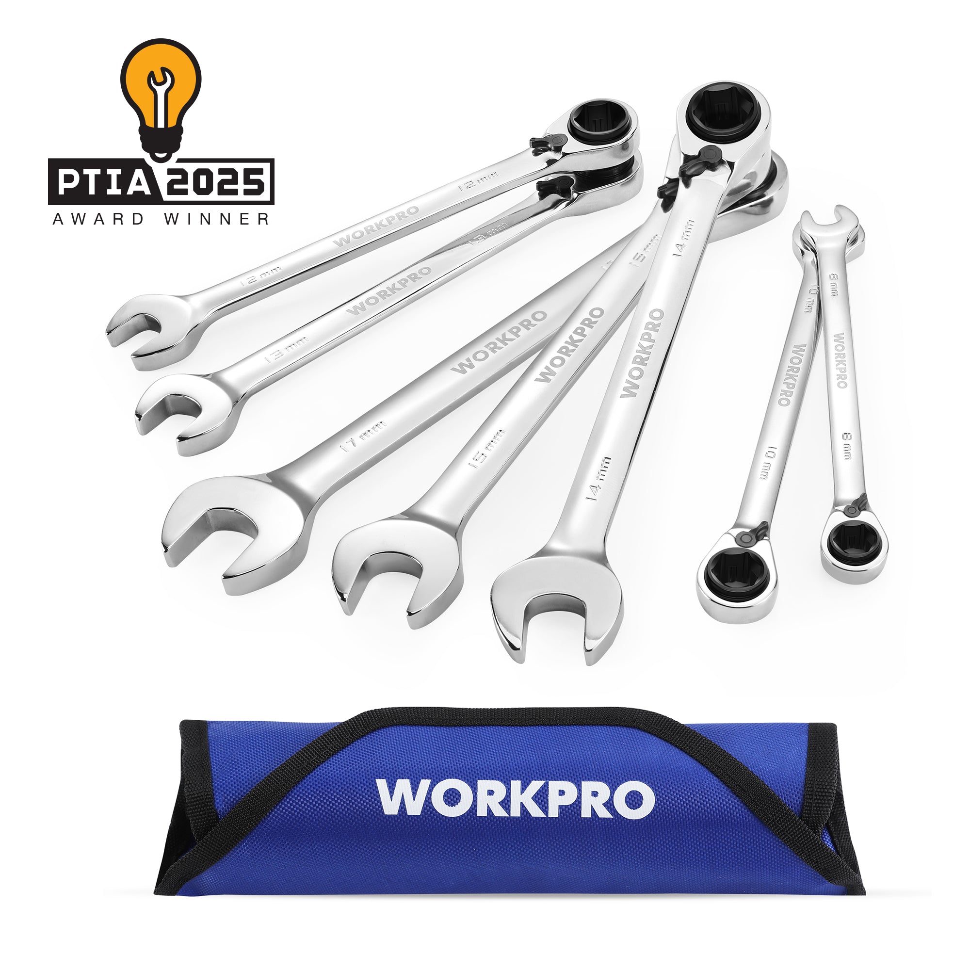 WORKPRO 7-Piece 3-in-1 Reversible Ratchet Wrench Set, Metric - Image 11