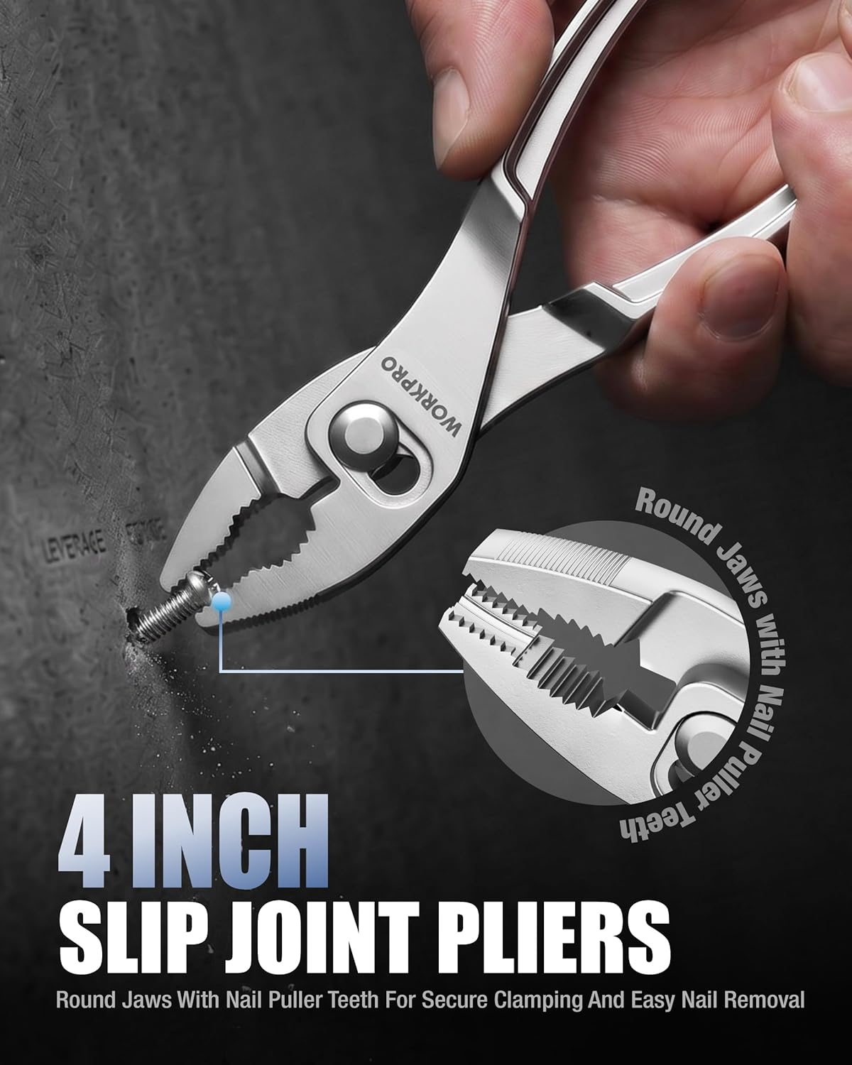 WORKPRO 4-Piece Mini Pliers Set with Pouch, Includes 4-Inch Plier Wrench & Slip Joint & Water Pump Pliers & 4.5-Inch Long Nose Slip Joint Plier, Adjustable Pliers/Pocket Plier/EDC Tool Gift for Man - Image 6
