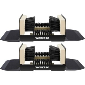 WORKPRO Boot Brush Scraper Outdoor, Shoe Cleaner Brush, Boot Scrubber, Heavy Duty Boot Cleaning Brush, 2 Pack