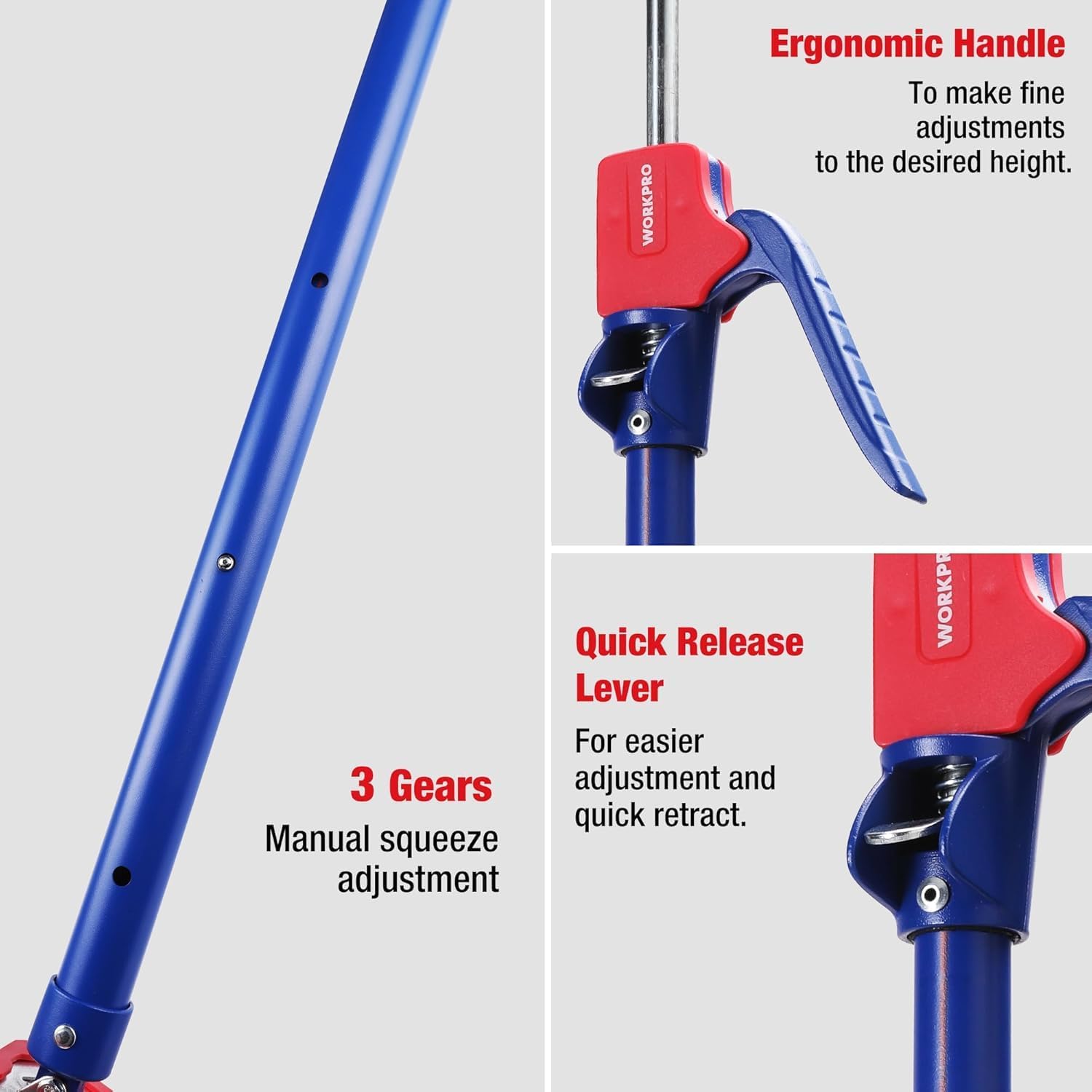 WORKPRO Cabinet Jack Support Pole, 18-1/2" to 29-1/2" Adjustable, 154 lbs, 4-Pack - Image 3