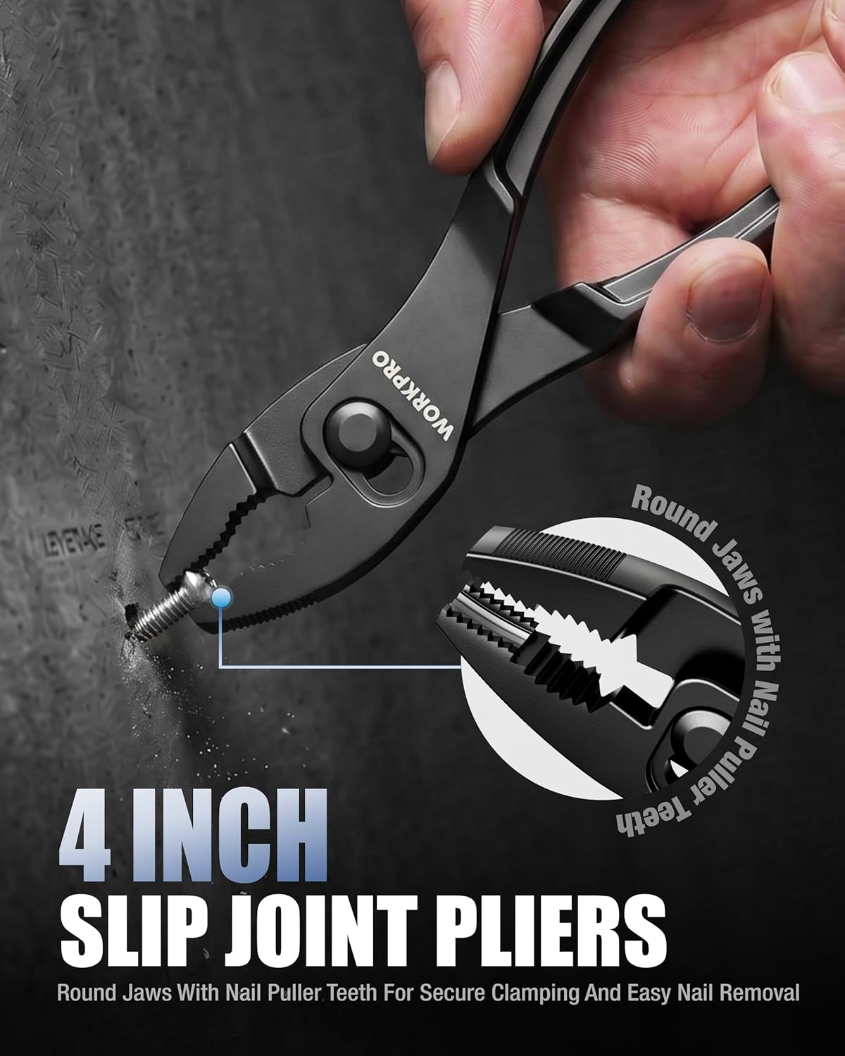 WORKPRO 4-Piece Mini Pliers Set with Pouch, Includes 4-Inch Plier Wrench & Slip Joint & Water Pump Pliers & 4.5-Inch Long Nose Slip Joint Plier, Adjustable Pliers/Pocket Plier/EDC Tool Gift for Man - Image 7
