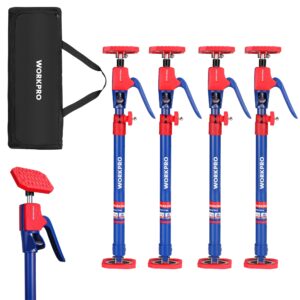 WORKPRO Cabinet Jack Support Pole, 23-5/8" to 45-1/4" Adjustable, 154 lbs, 4-Pack